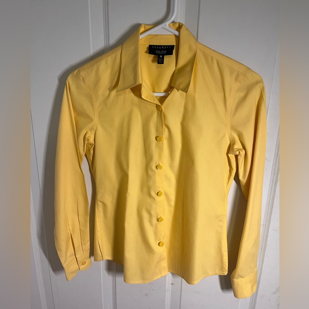 Foxcroft non iron light yellow shirt
